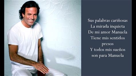 julio iglesias manuela lyrics.